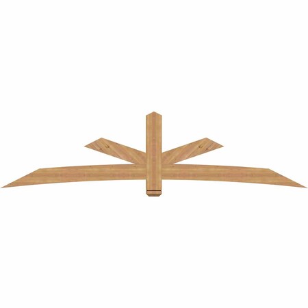 Ekena Millwork Alberta Smooth Timber Gable Bracket, Western Red Cedar, 108"W x 27"H x 3 1/2"D x 5 1/2"F, 6/12 Pitch GBW108X27X0406ALB00SWR